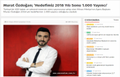 Ajans Başkanımız Murat Özdoğan 2018 Yılı Yayıncı Hedefini Öncevatan Gazetesine Açıkladı